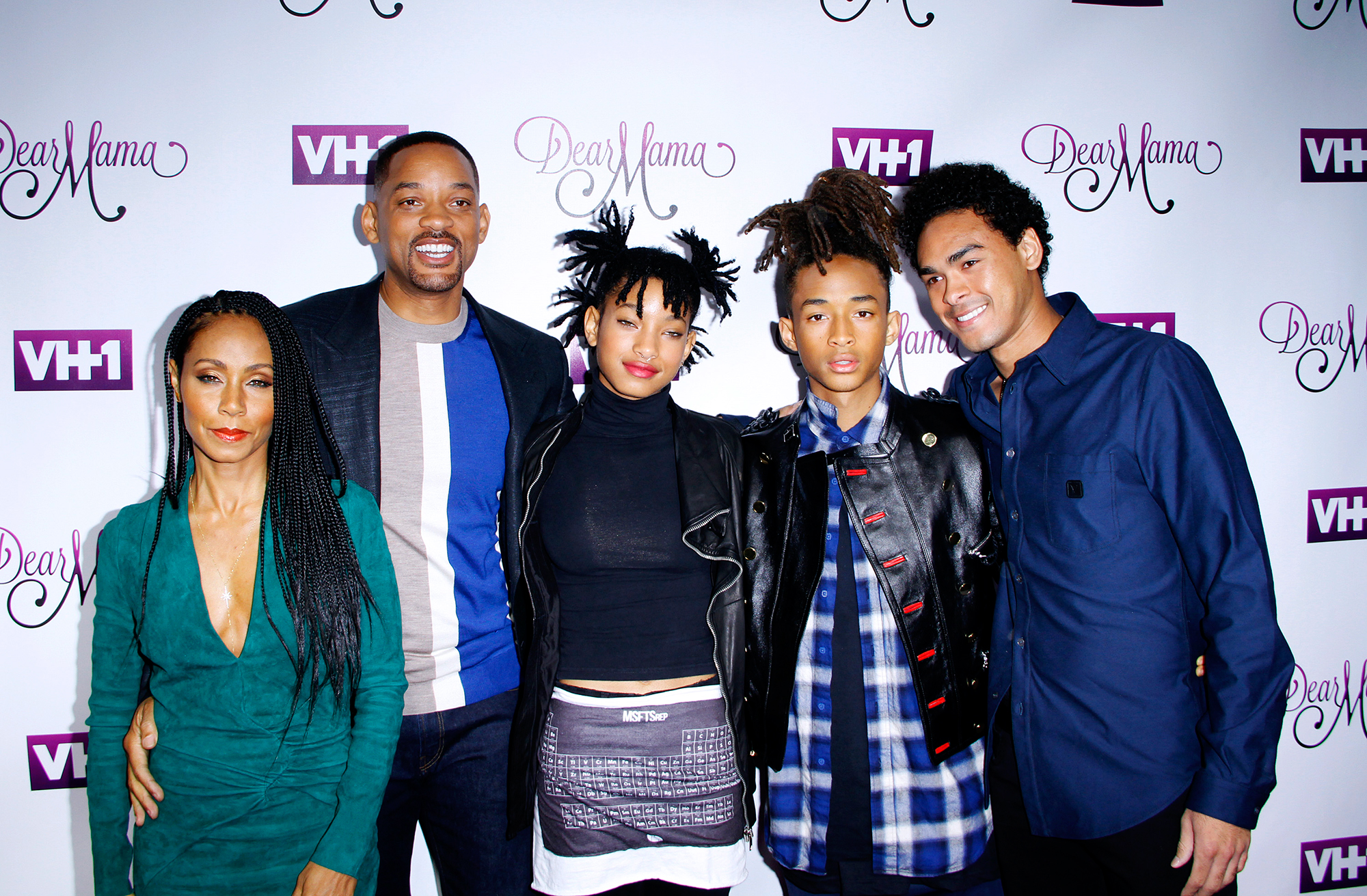 Jada Pinkett Smith, Will Smith, Willow Smith, Jaden Smith and Trey Smith
