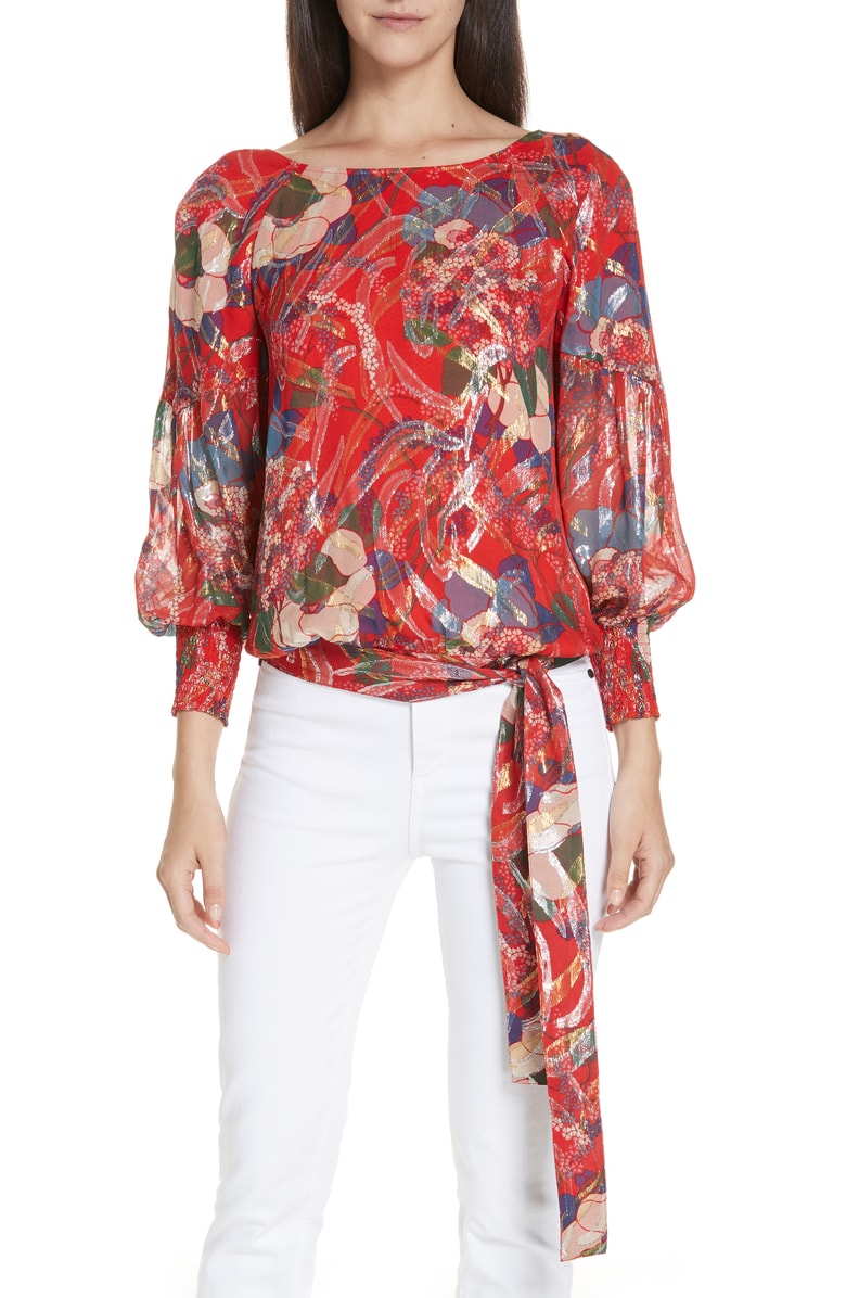 Ba&sh open back silk top