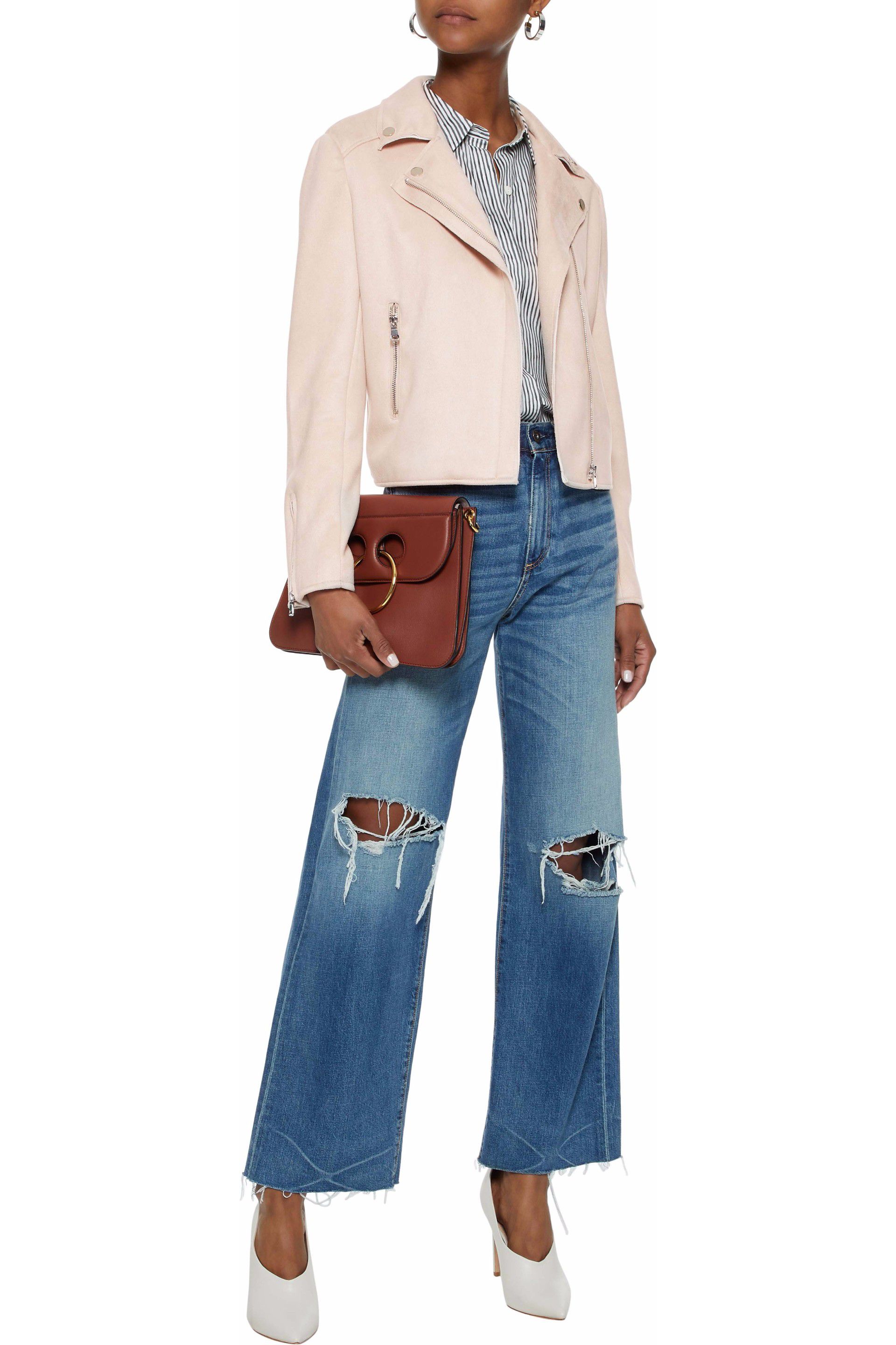 line suede jacket