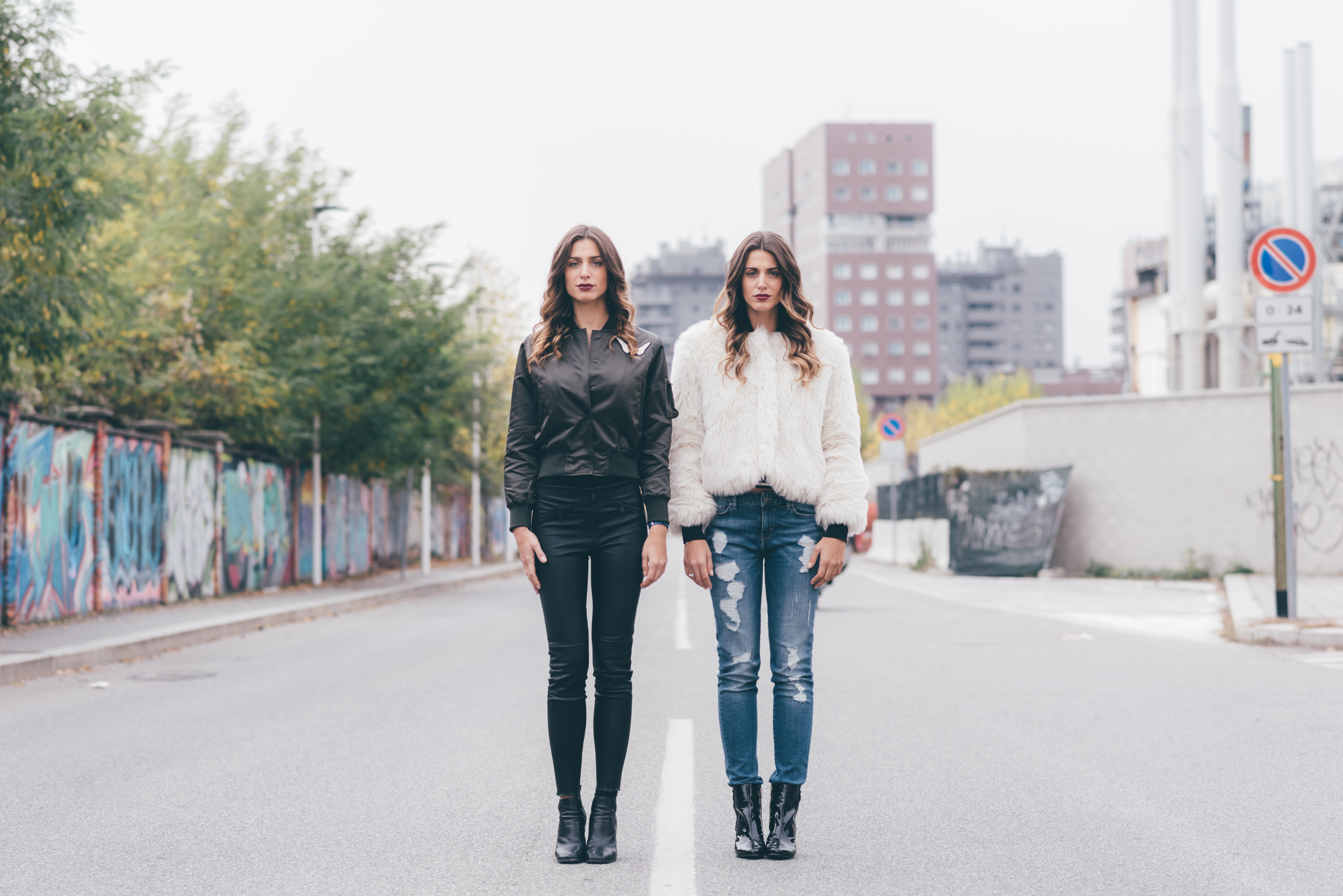 women in skinny jeans
