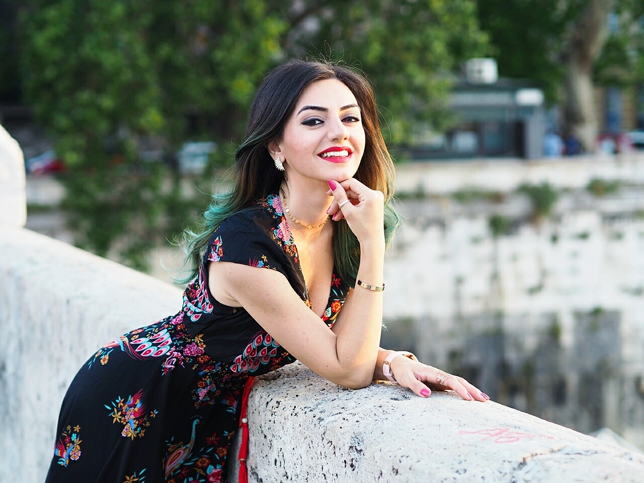 wayf floral dress