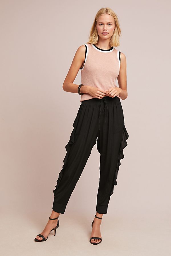ruffled jogger pants