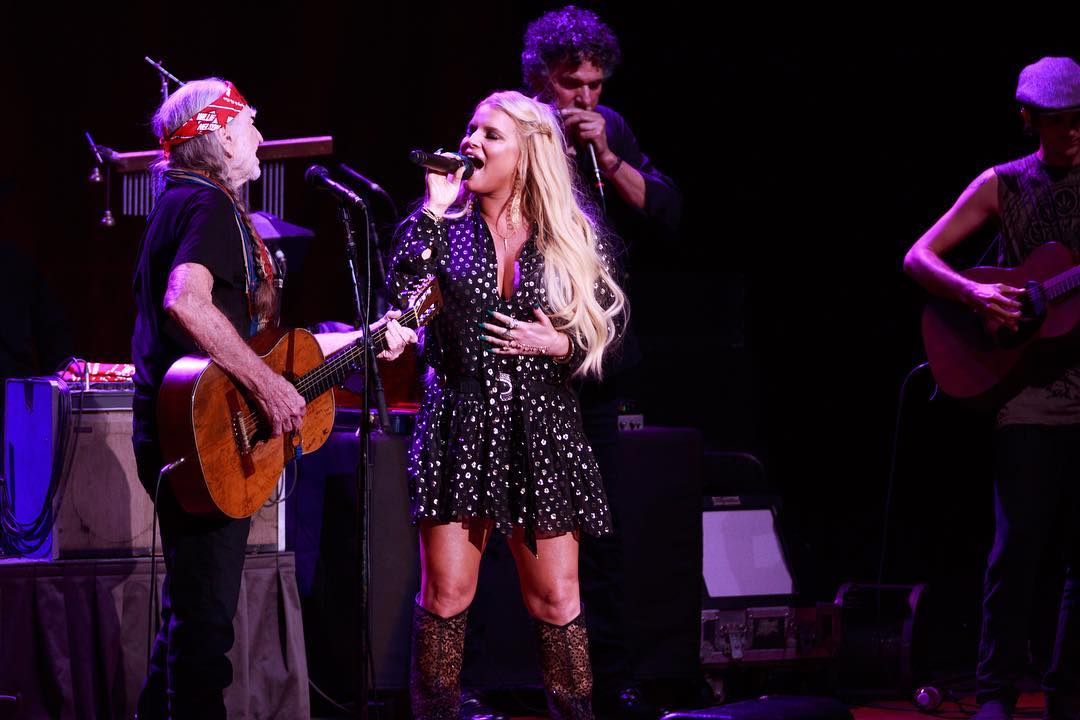 Jessica Simpson and Willie Nelson