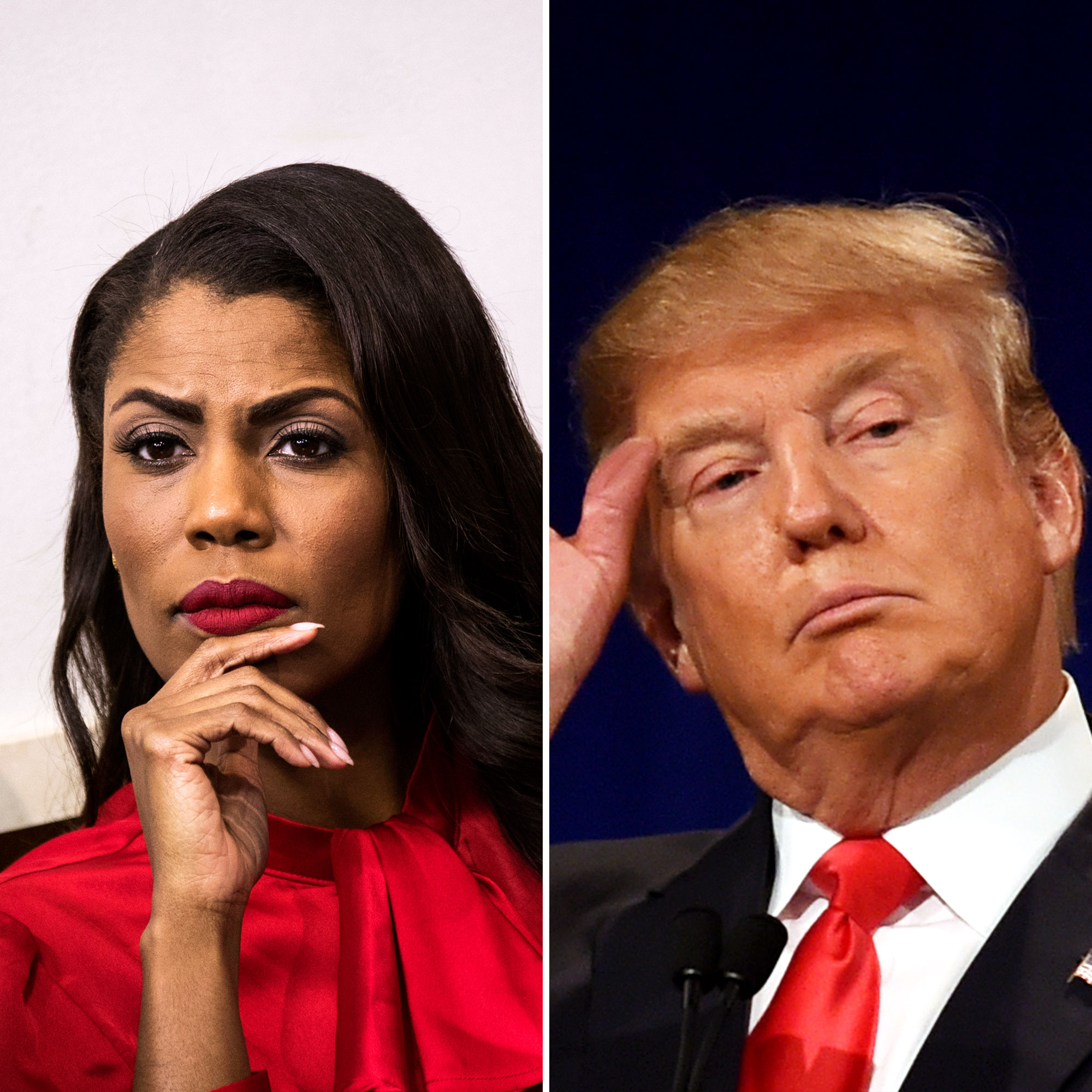 Omarosa Manigault and Donald Trump