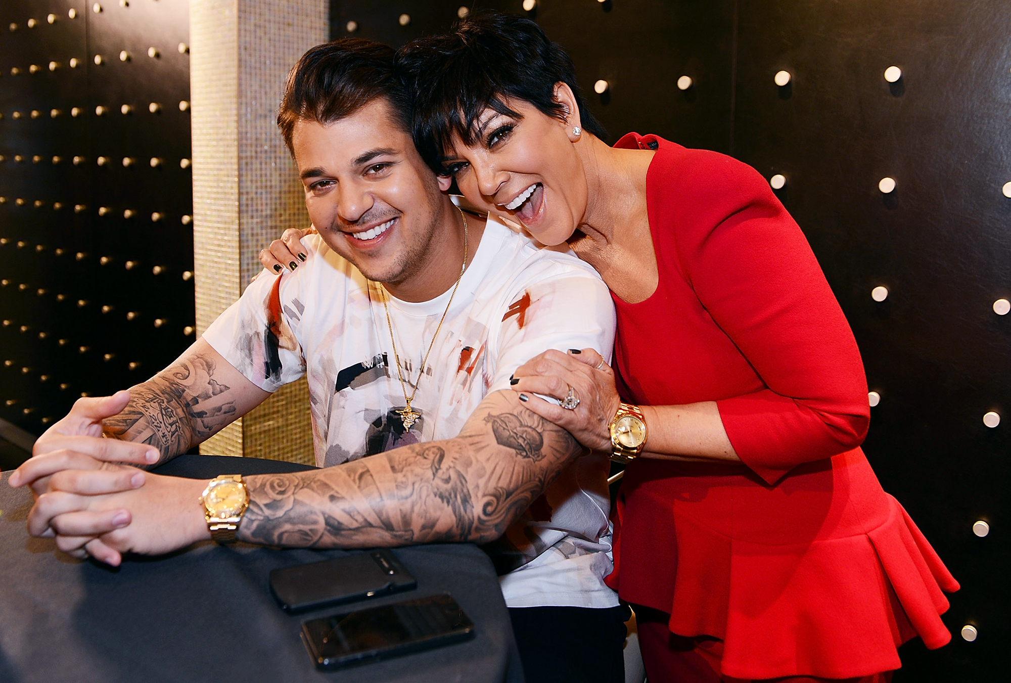 Rob Kardashian and Kris Jenner.