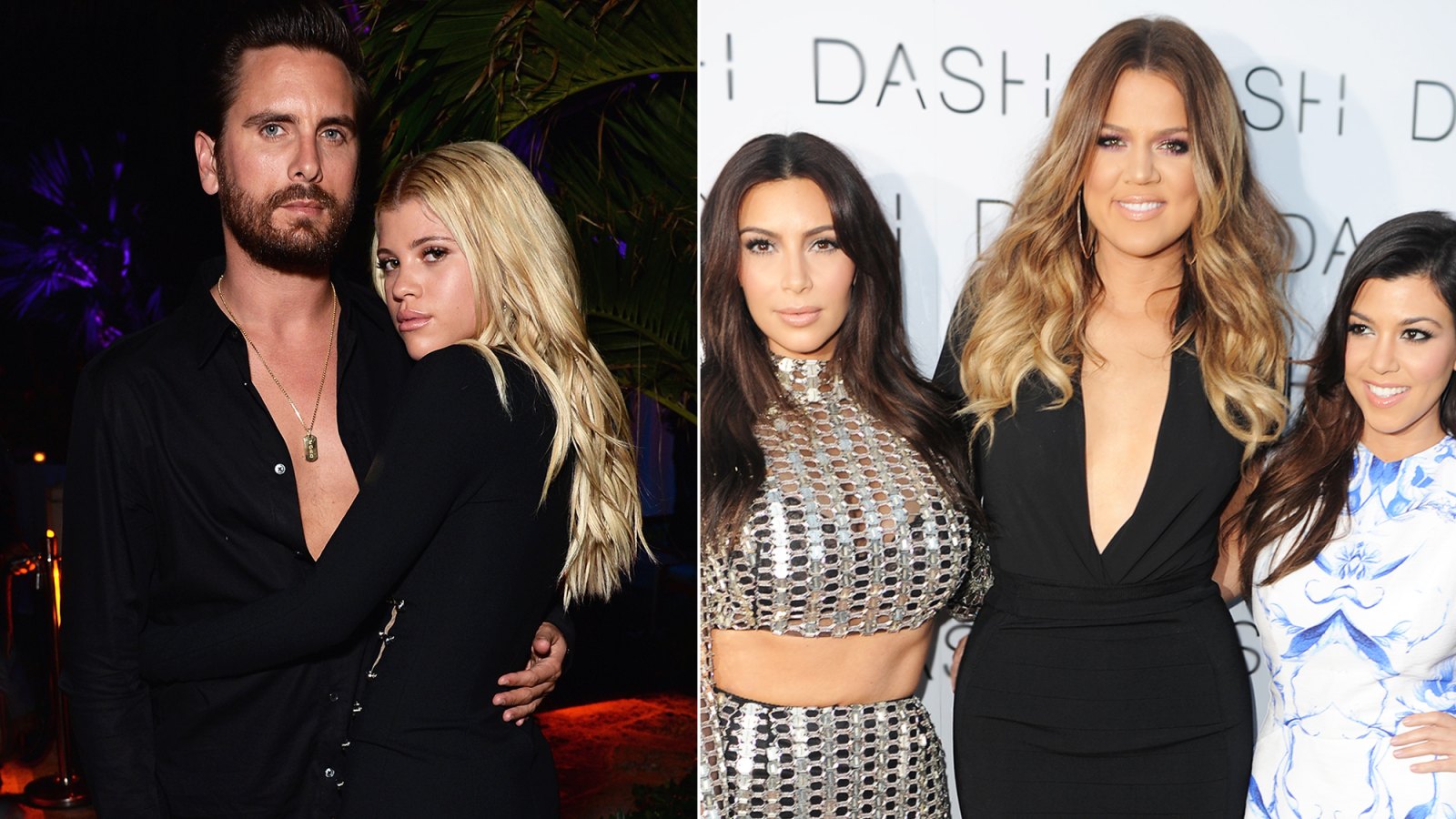 Sofia Richie, Scott Disick and the Kardashian sisters.