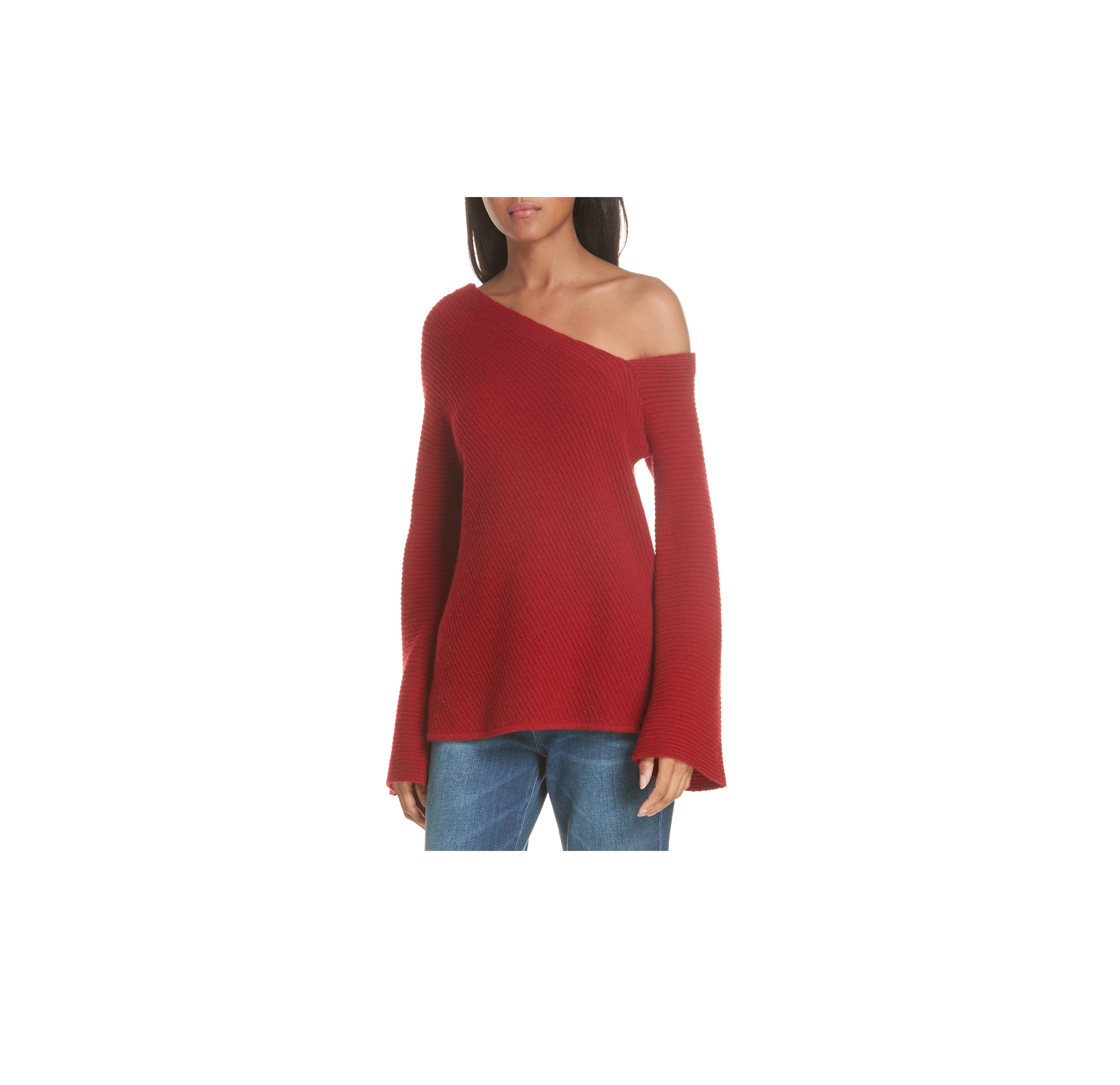 one shoulder sweater