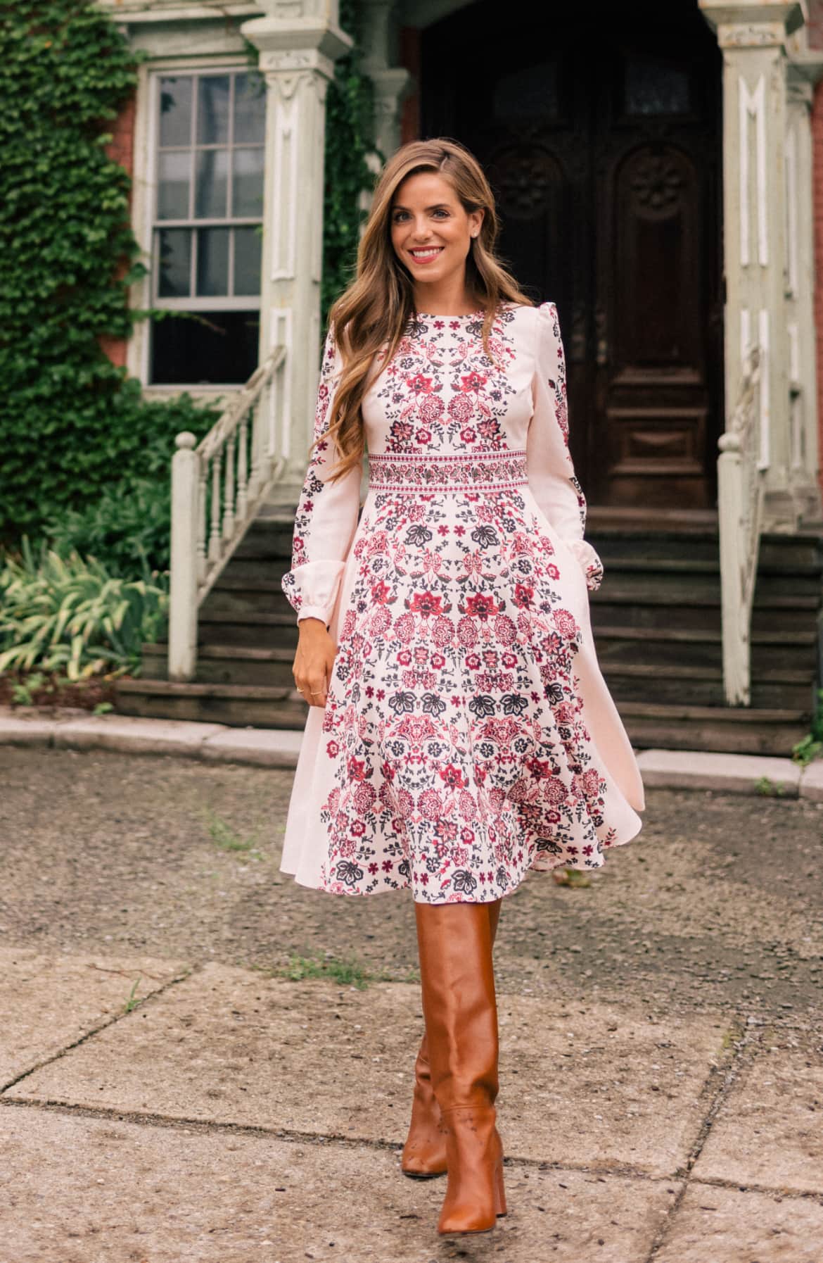 Gal Meets Glam Long-sleeved A-Line dress