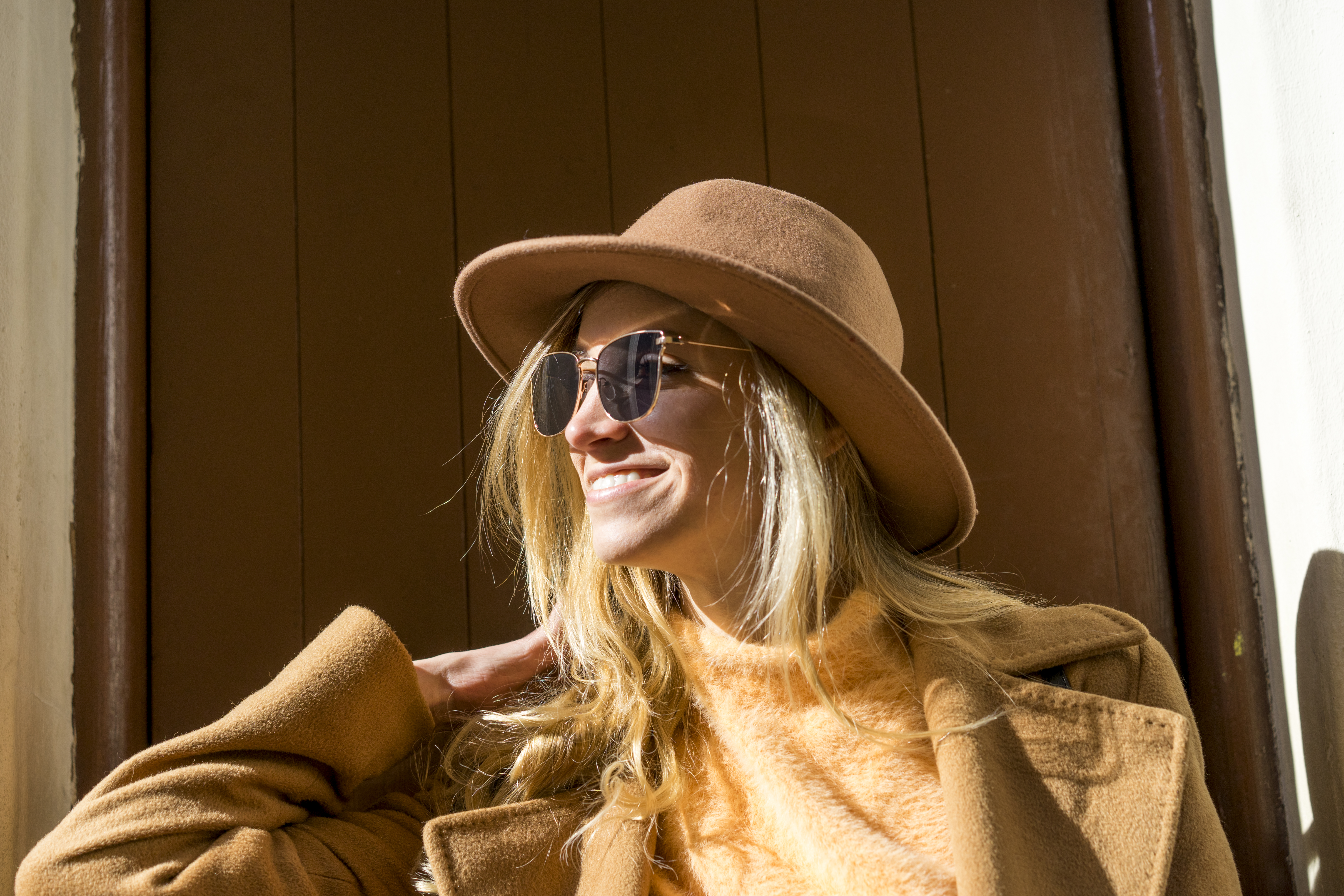woman in coat