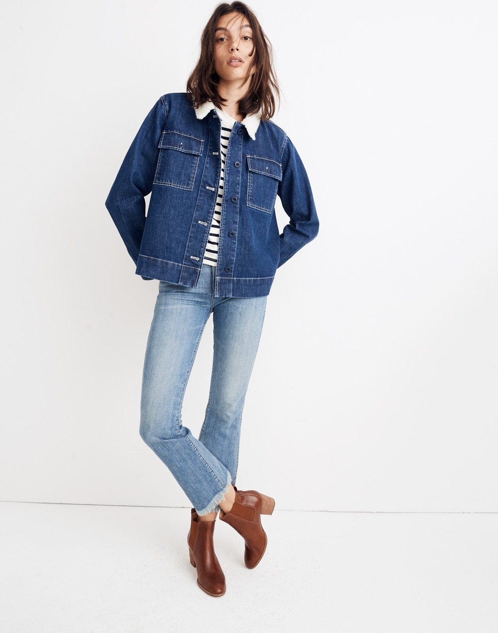 denim sherpa jacket