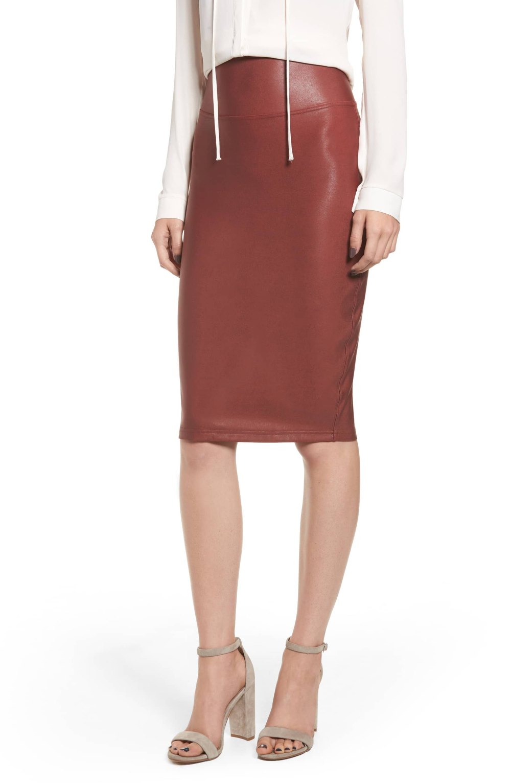 SPANX Faux Leather Pencil Skirt