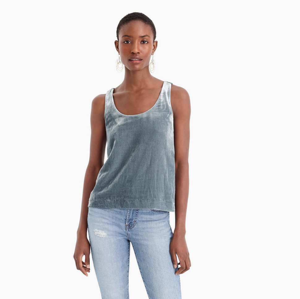 blue velvet tank j.crew