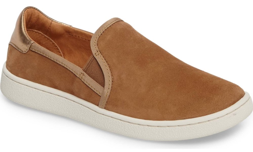 brown suede ugg slip on sneaker