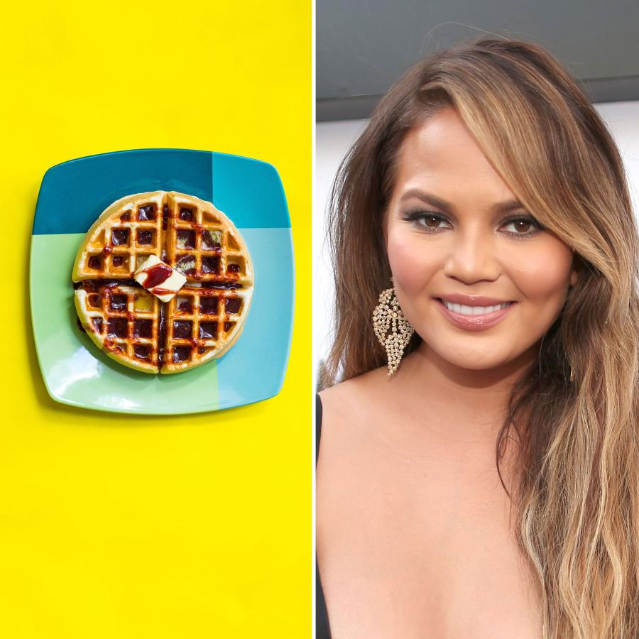 Chrissy Teigen and waffle