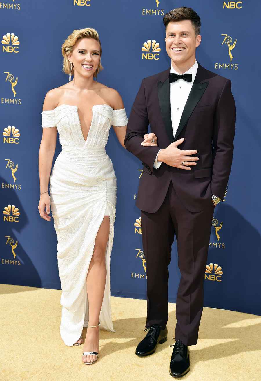 Scarlett Johansson Colin Jost Emmys 2018