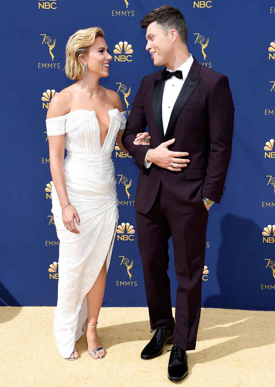 Scarlett Johansson Colin Jost Emmys 2018