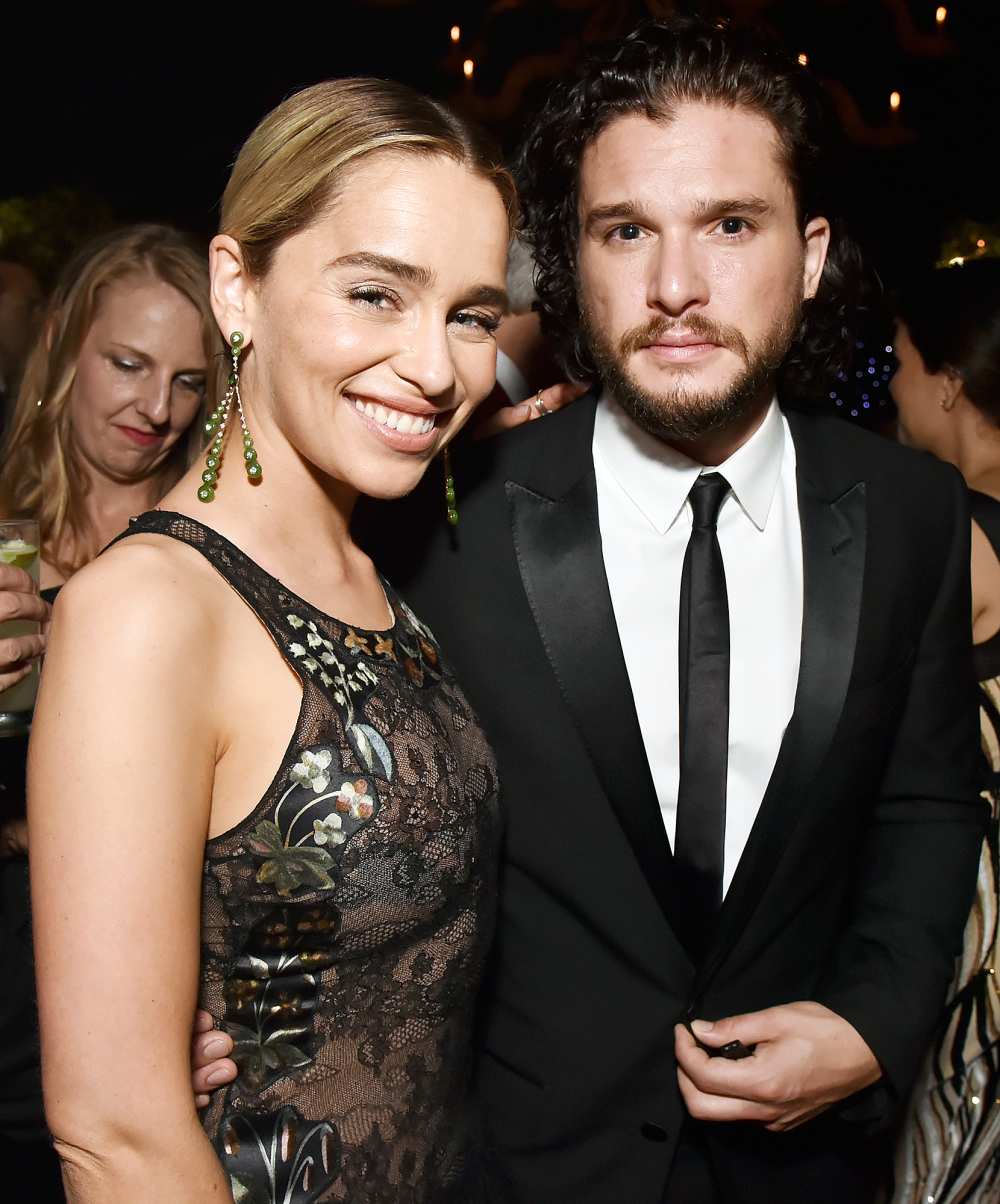 Emilia Clarke Kit Harington Emmys 2018 Afterparties