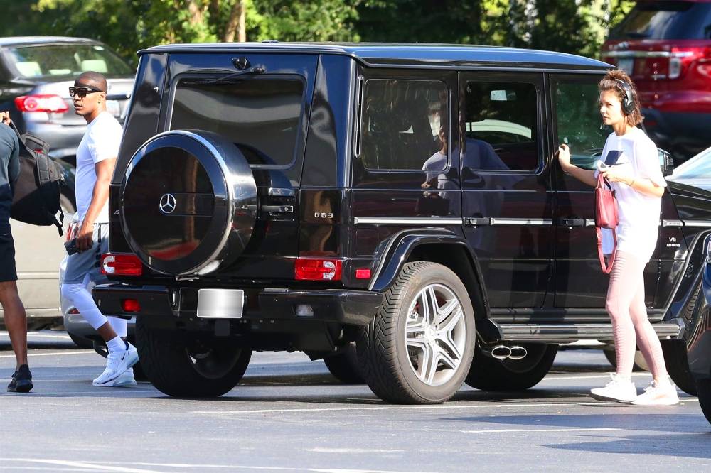 Katie Holmes and Jamie Foxx stop by a gym for a workout in Atlanta