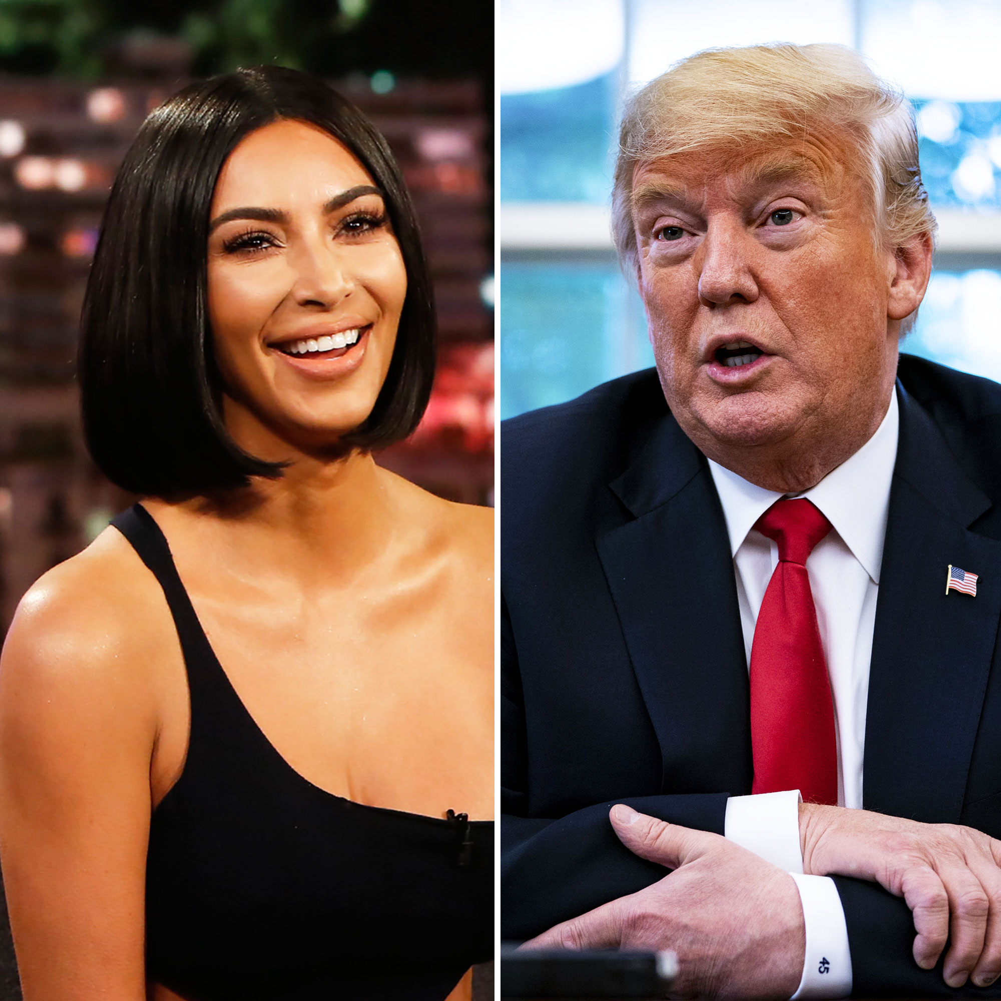 Kim Kardashian and Donald Trump