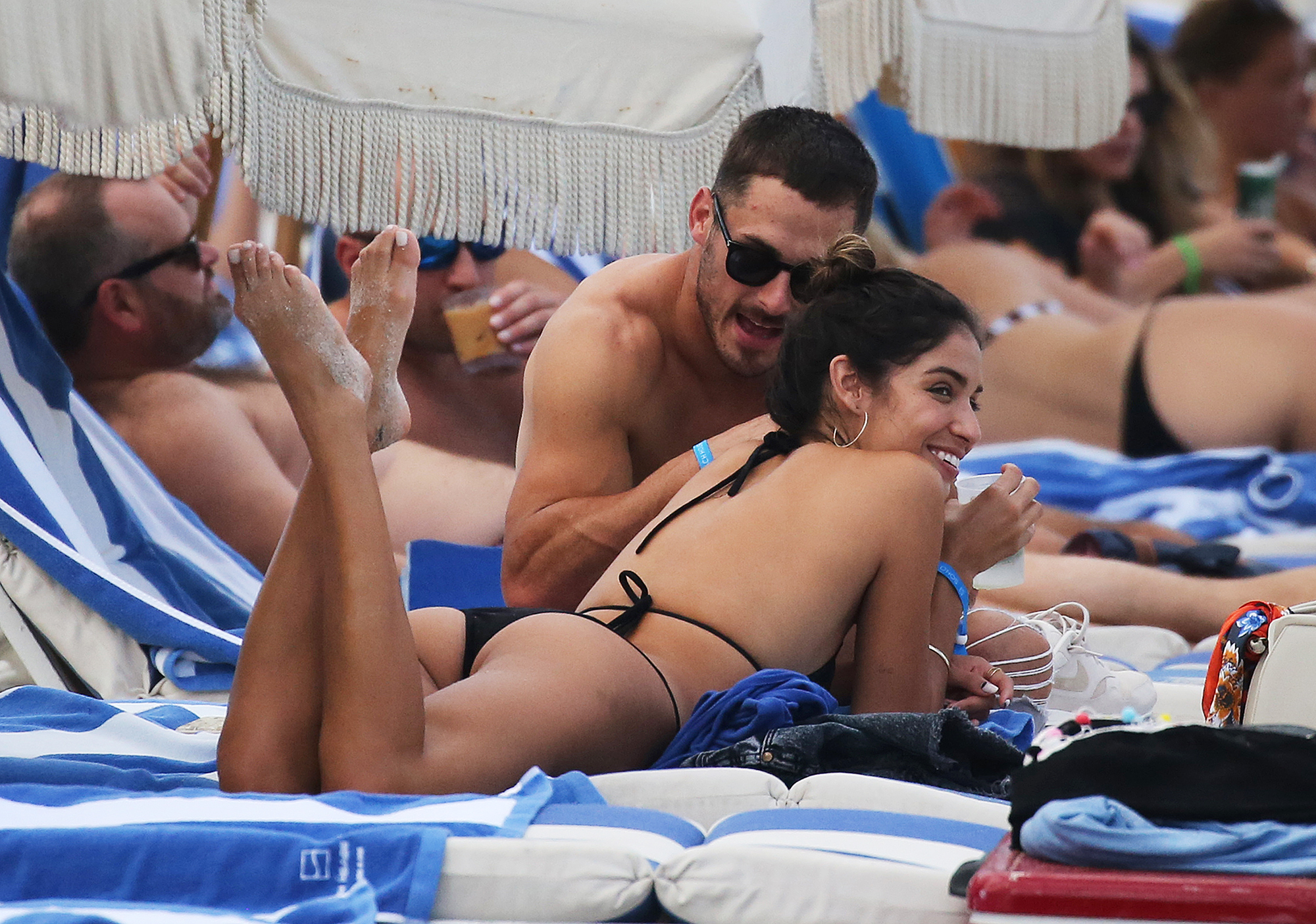 Danny Amendola Bianca Peters beach