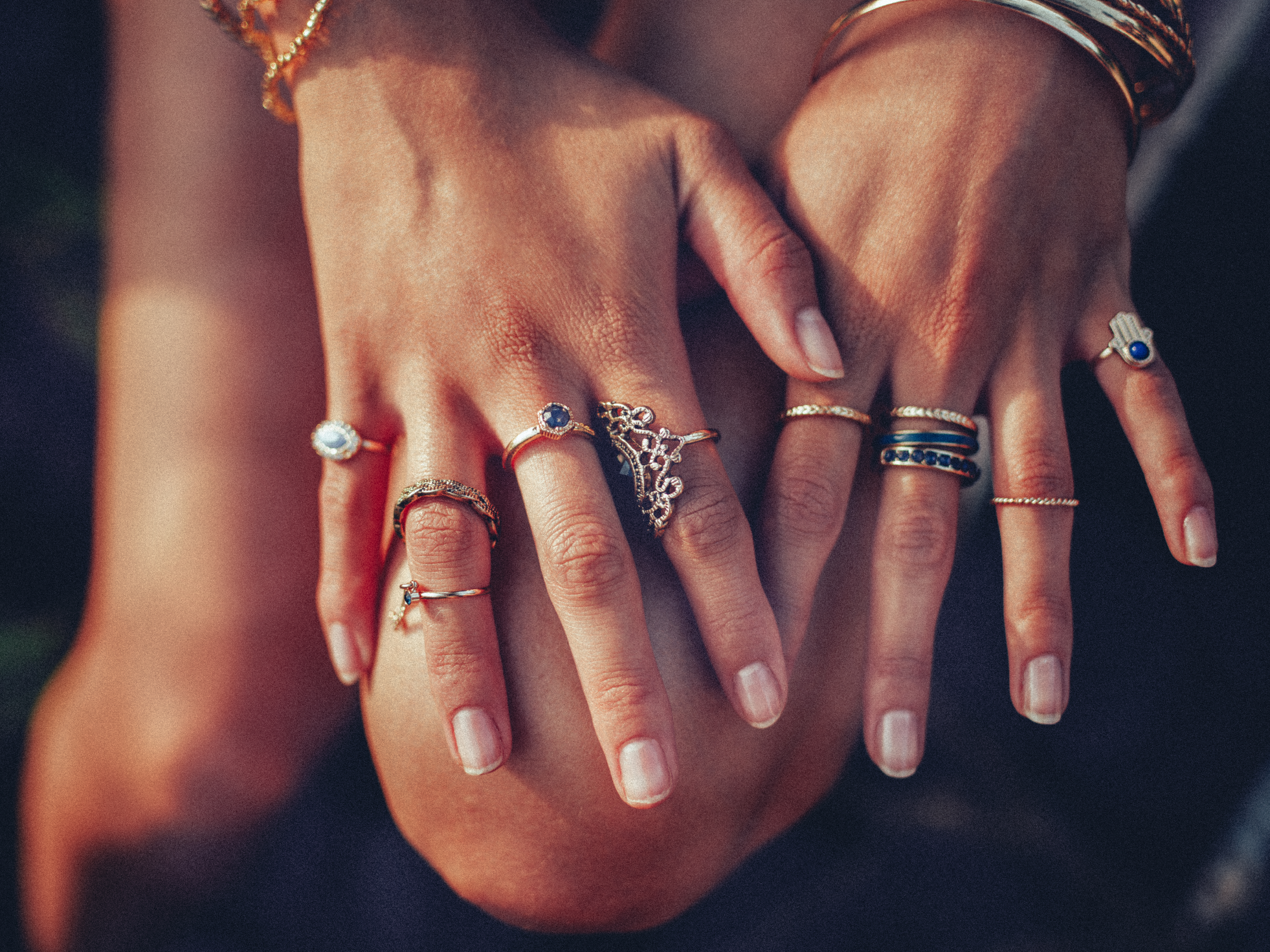 woman with rings