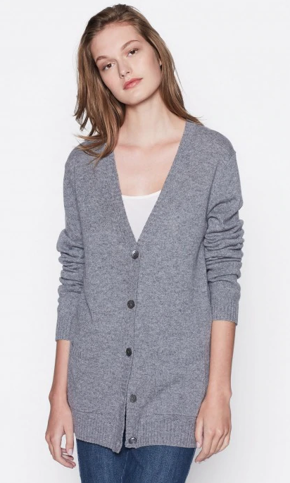 Whitely Cashmere Cardigan Heather Grey