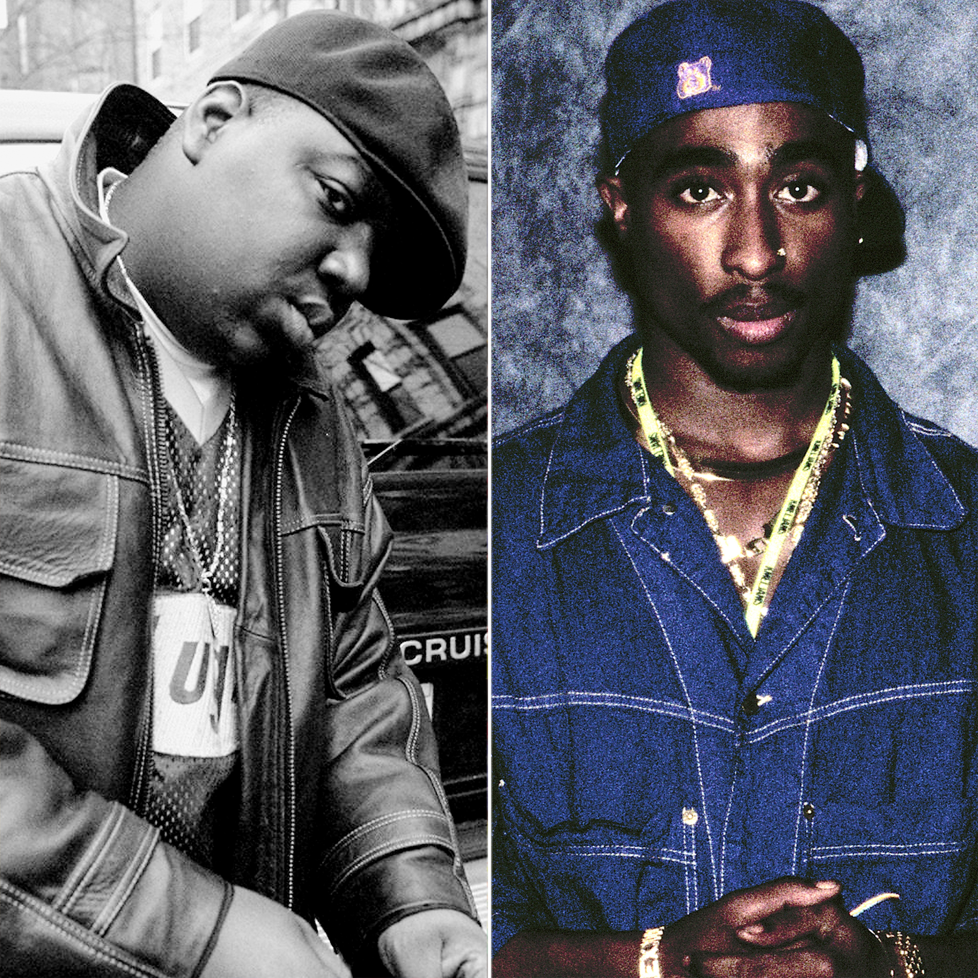 Rapper Notorious B.I.G. and Tupac Shakur