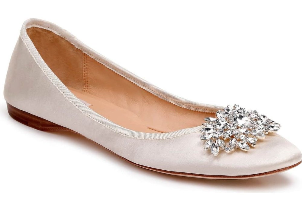 ivory ballet flats