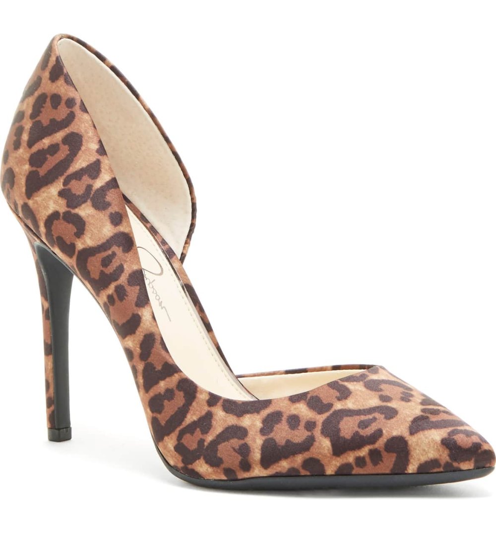 jessica simpson leopard print dorsay pump