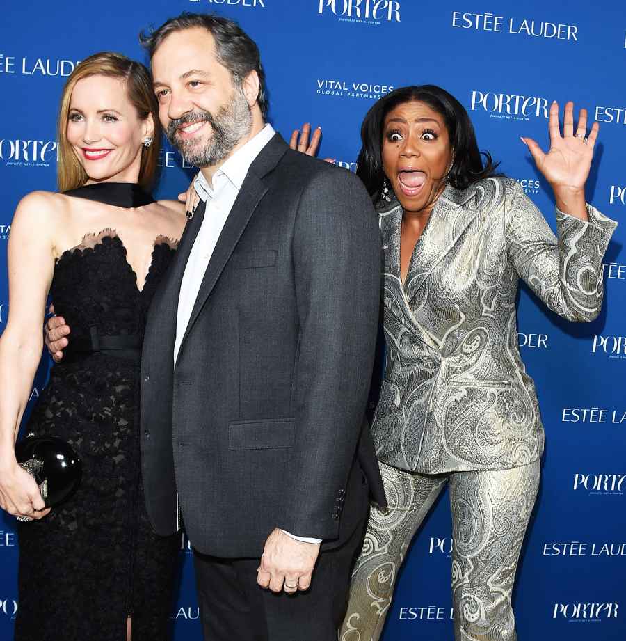 Judd Apatow Leslie Mann Tiffany Haddish Photobomb