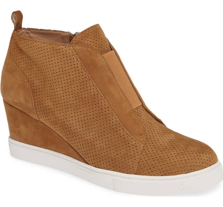 linea wedge heels toffee suede