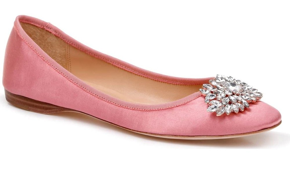 pink badgley mischka flats