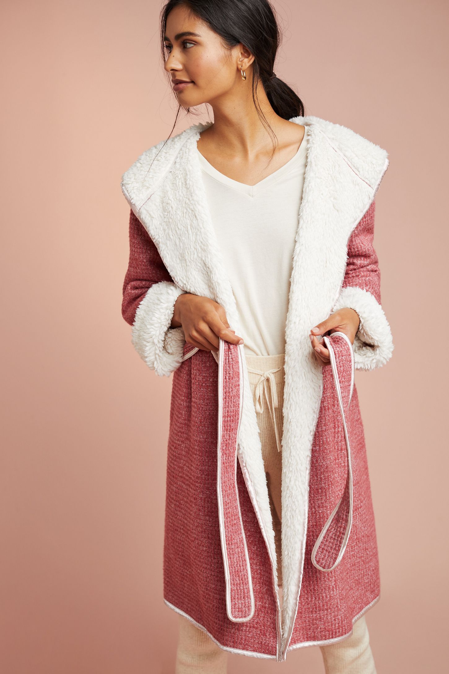 anthropologie snow day robe