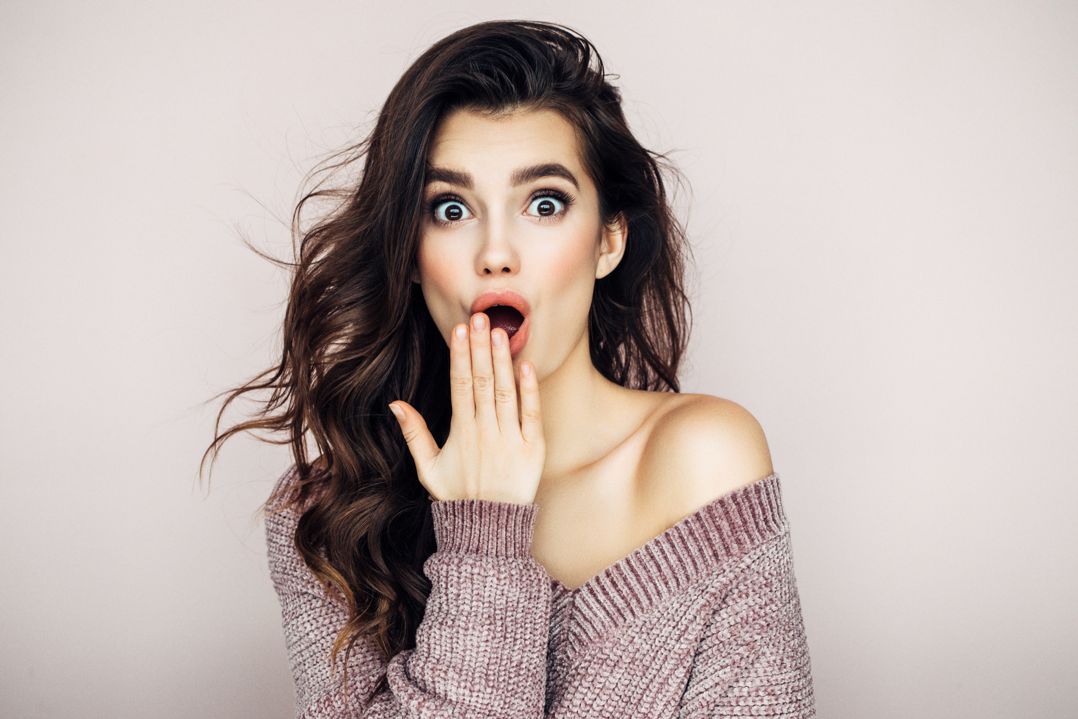 Woman wearing sweater