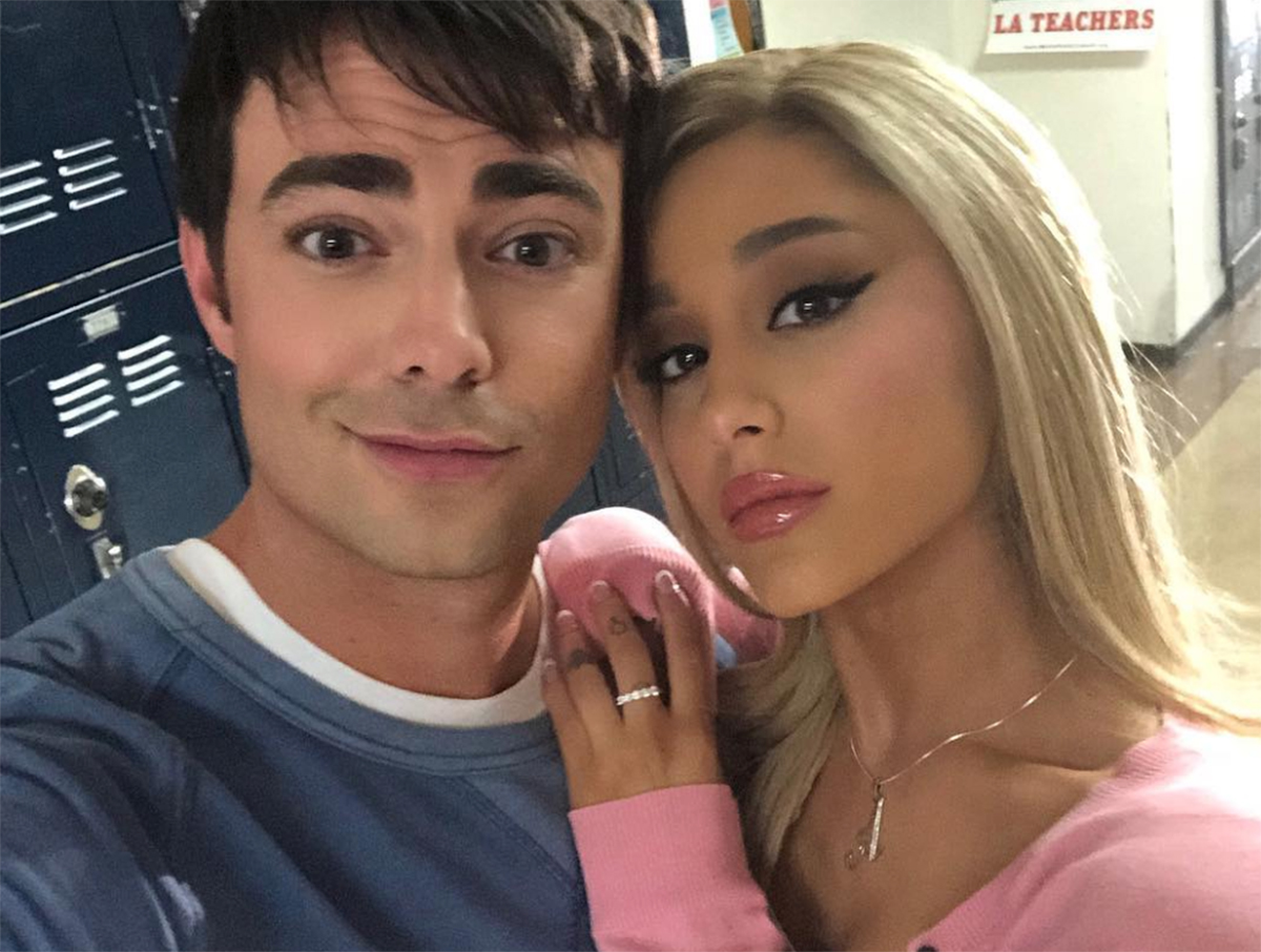 Jonathan Bennett and Ariana Grande