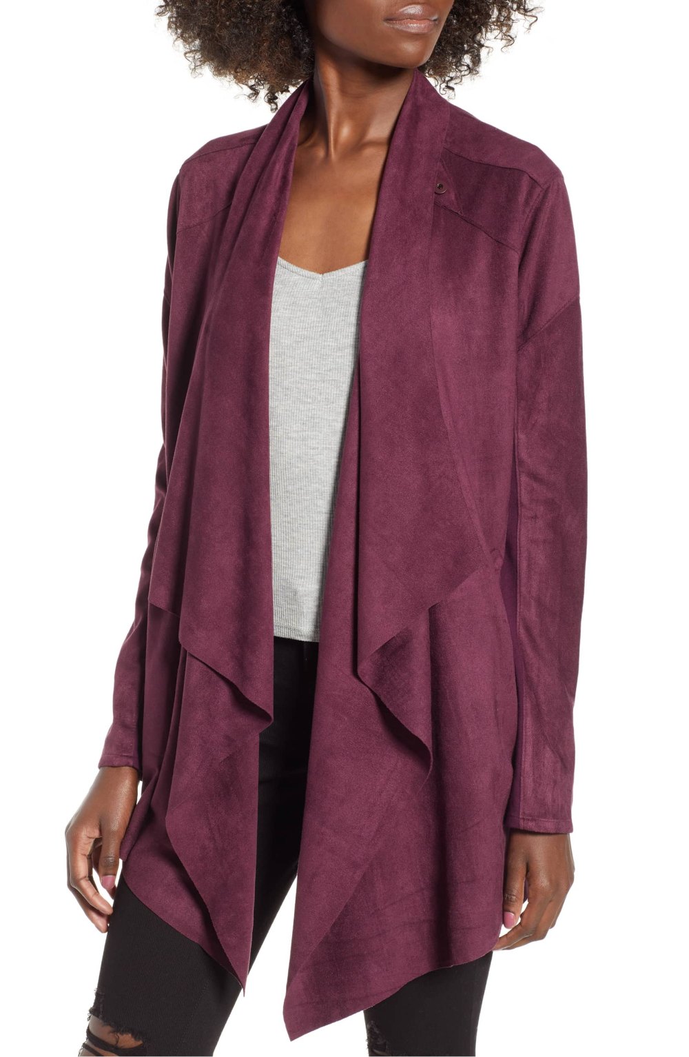 blank nyc cloud nine drape jacket