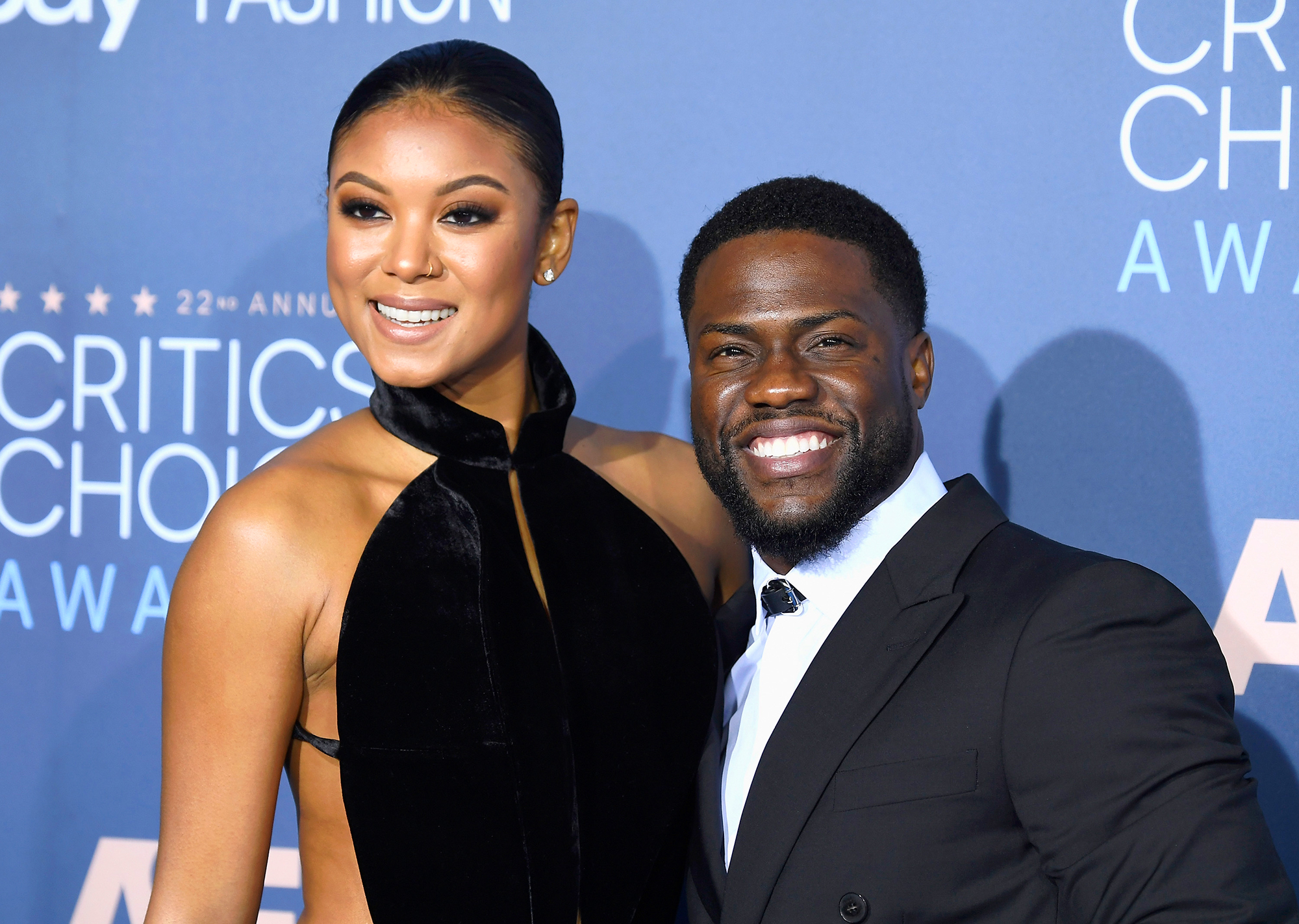 Eniko Parrish and Kevin Hart