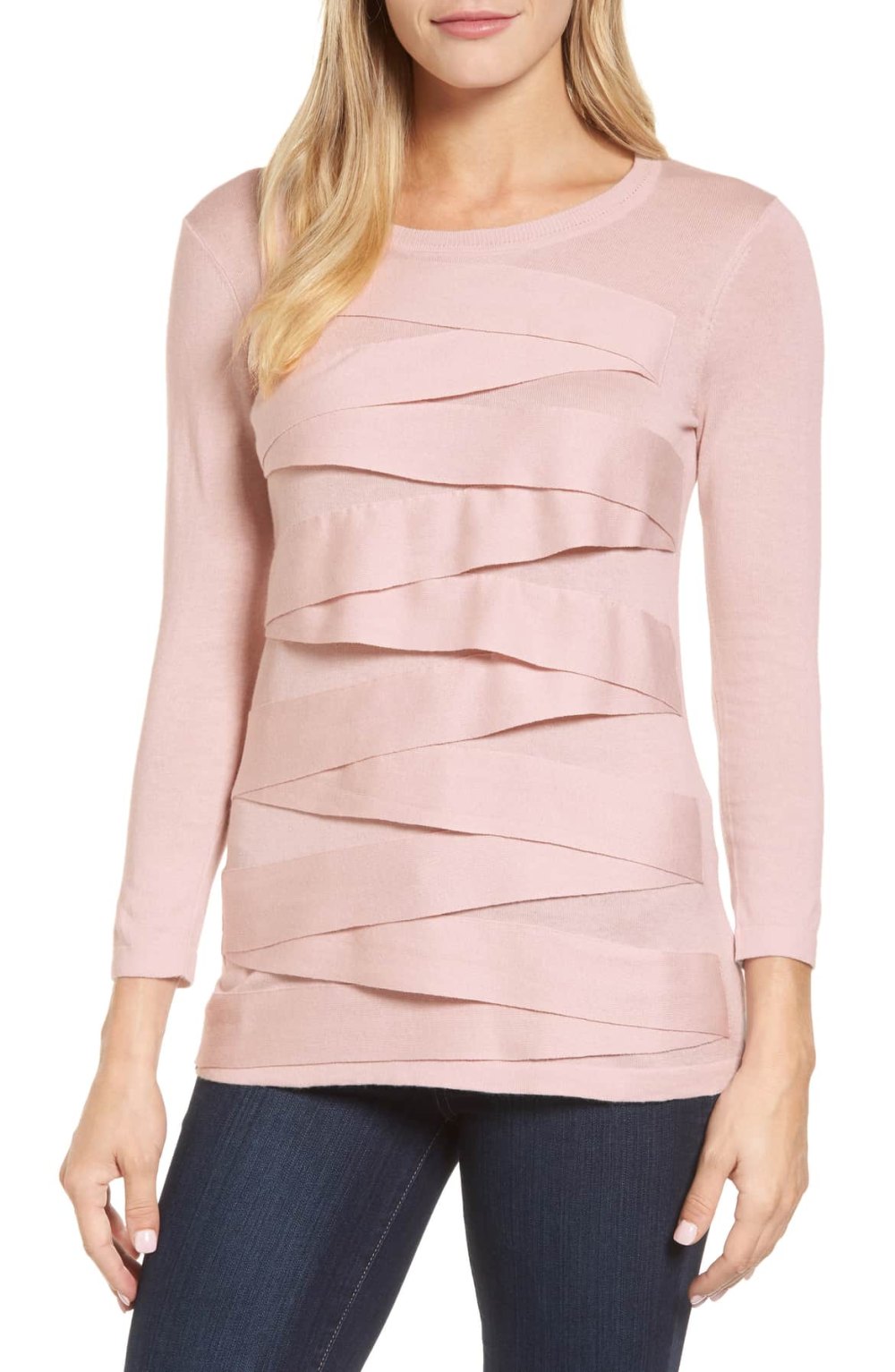 pink zig zag knit top vince camuto sale