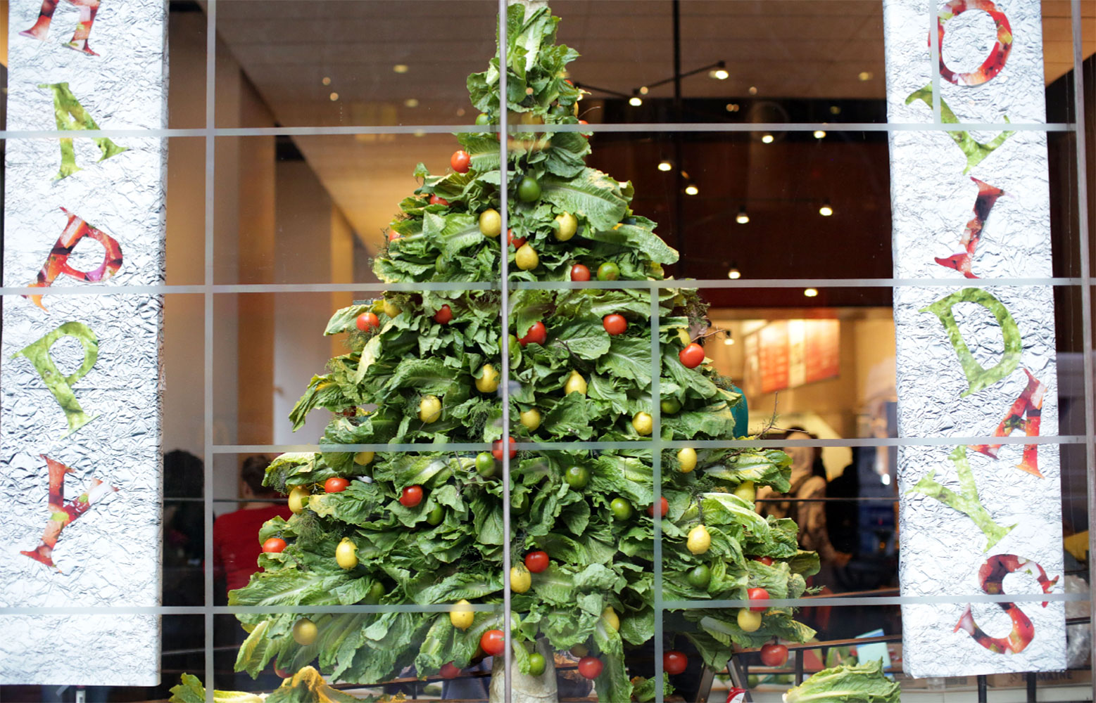 Chipotle Celebrates Holidays With Festive Window Display Built From Real Ingredients