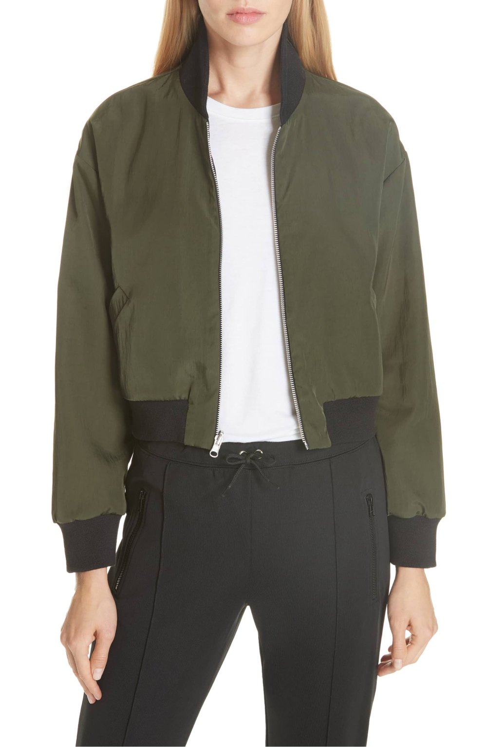 Etre Cecile être cécile Reversible Crop Bomber Jacket