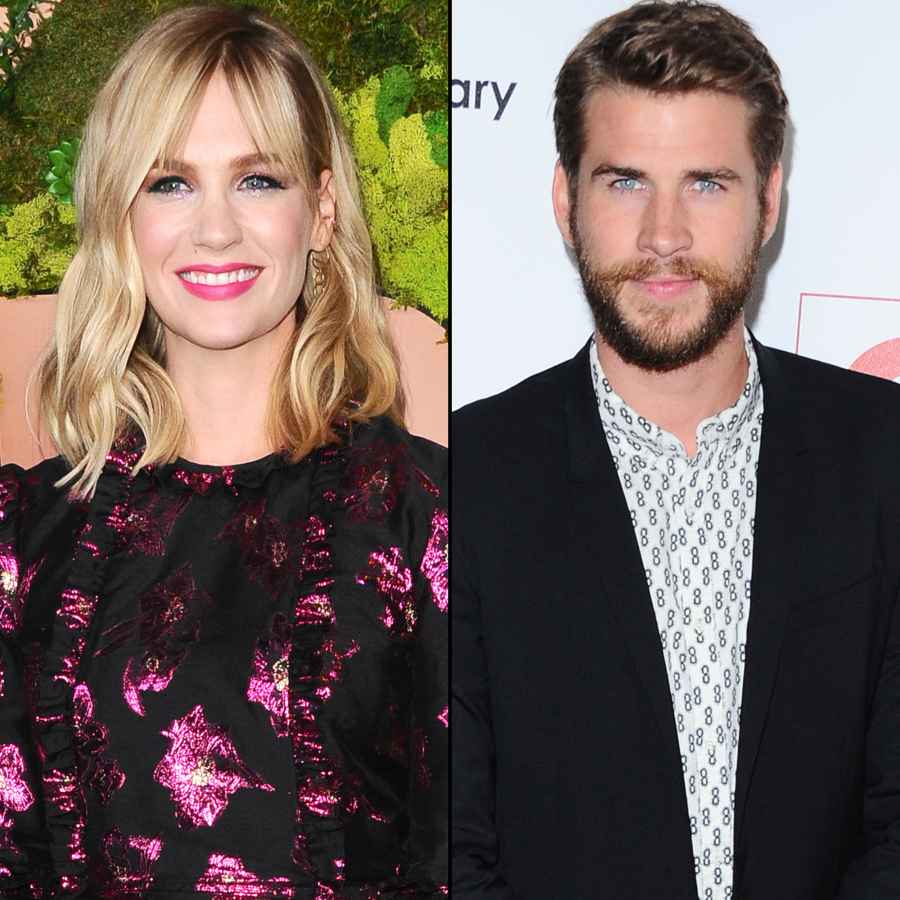 January Jones liam hemsworth dating timeline