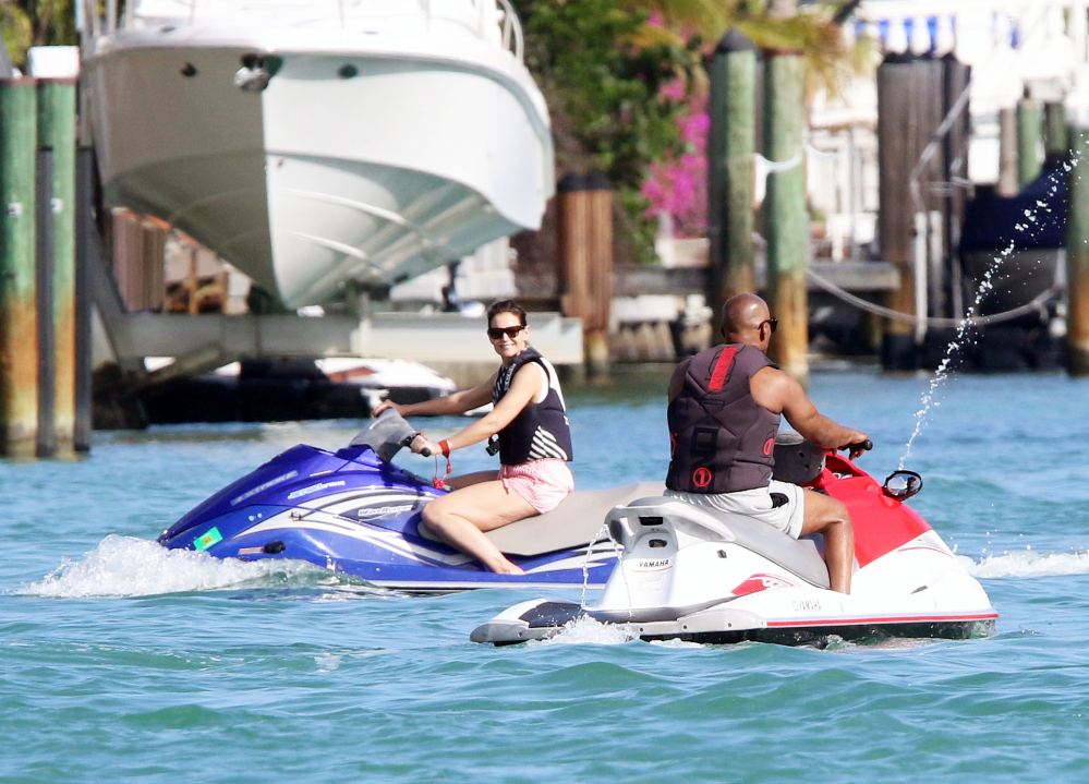 Katie Holmes Jamie Foxx Jet Ski Miami