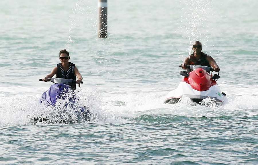 Katie Holmes Jamie Foxx Jet Ski Miami