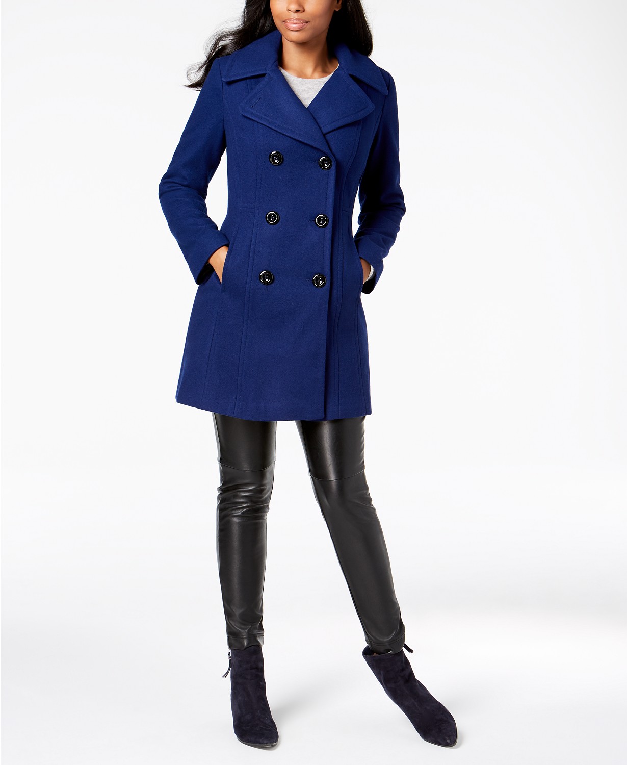 blue peacoat