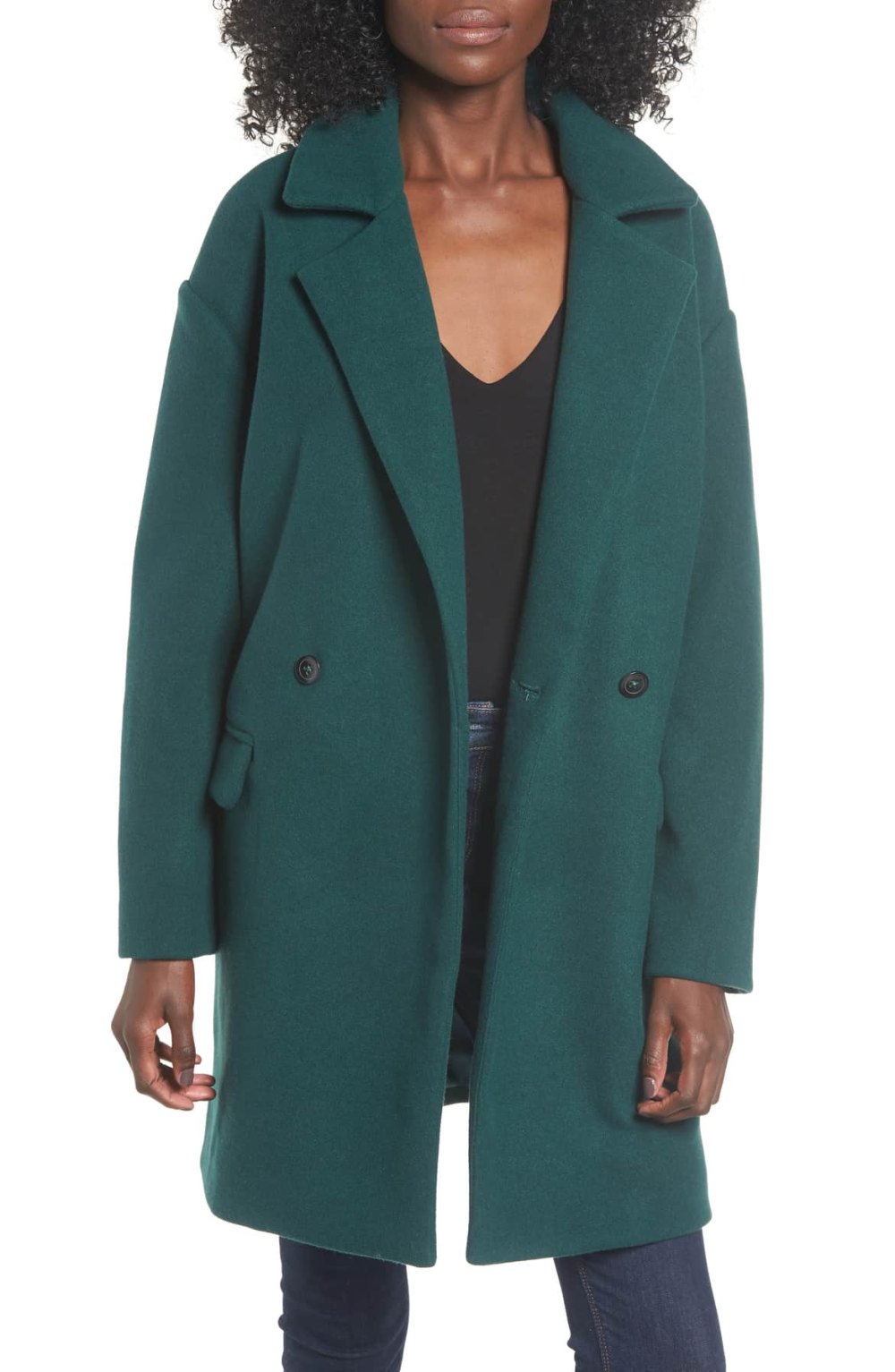 green trench coat