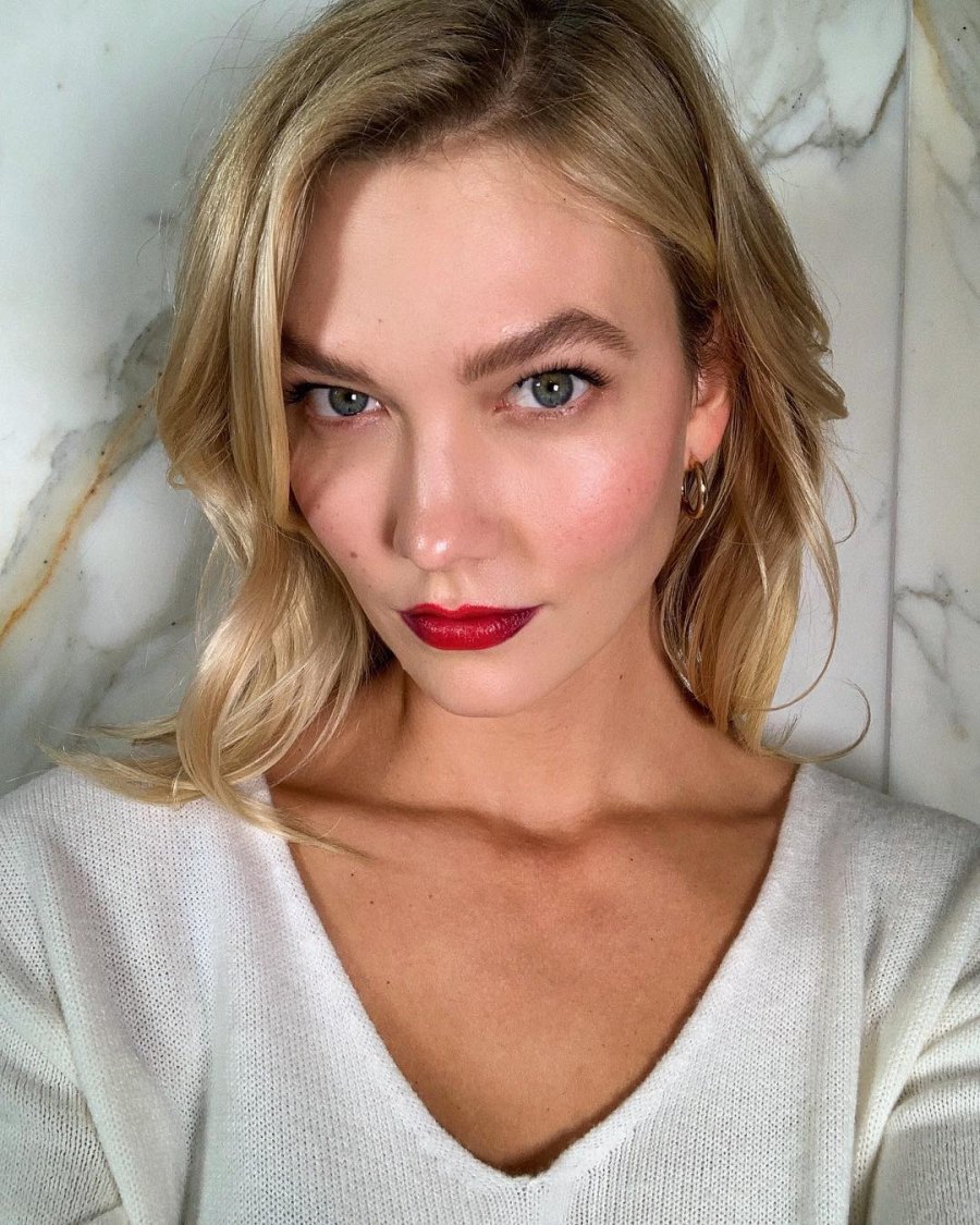 karlie kloss red lipstick