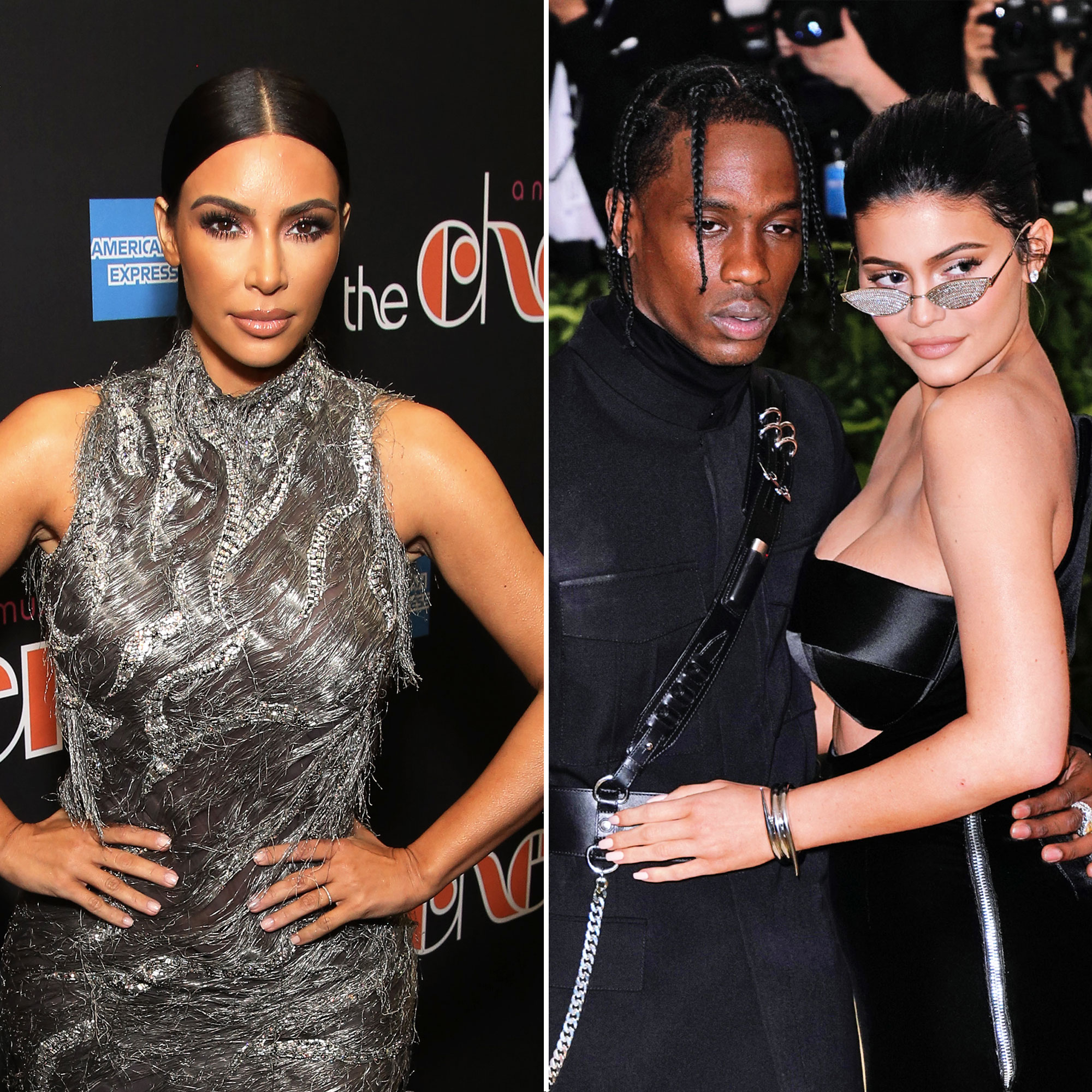 Kim Kardashian, Travis Scott, and Kylie Jenner