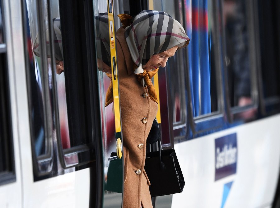 The Queen wraps up warm as she takes train to Norfolk for annual Christmas break