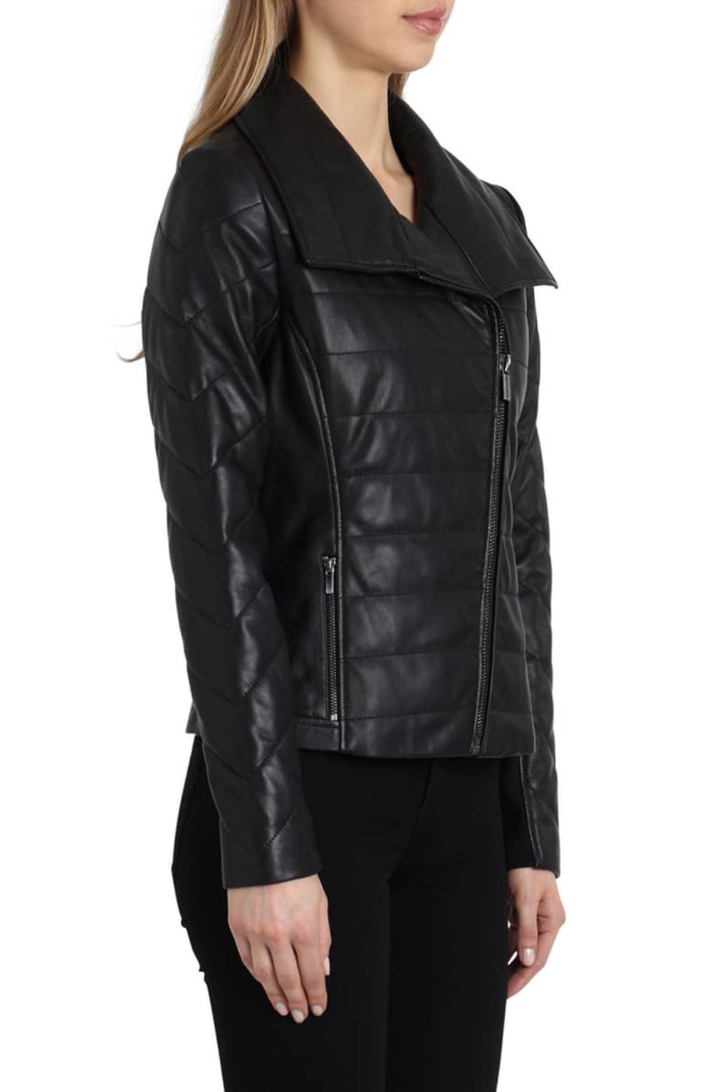 Badgley Mischka Biker Jacket Side