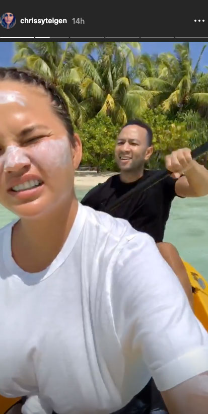 Chrissy Teigen John Legend Gorgeous Vacation With Kids